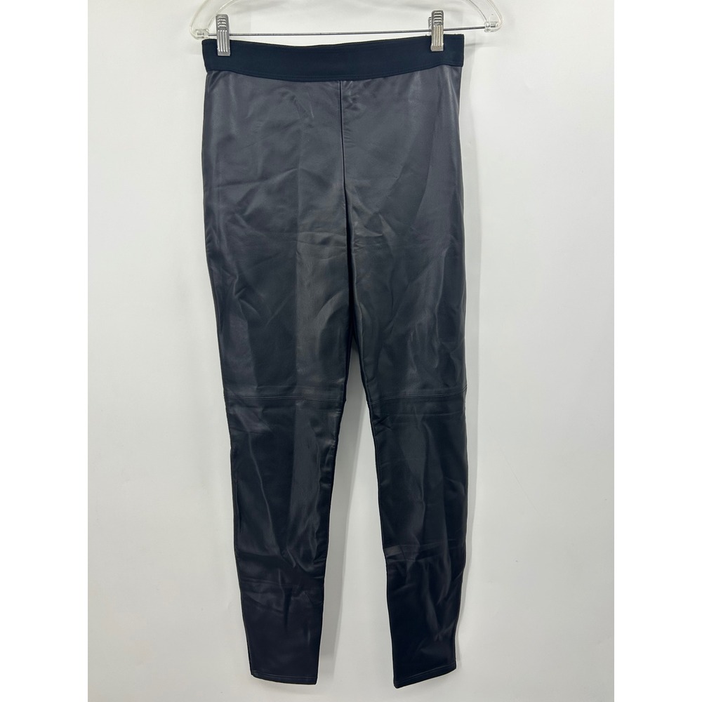 Bailey 44 Womens Faux Leather Front Ponte Leggings Black Size M Slim Fit Pants